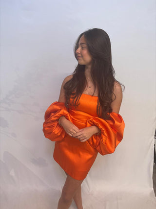 the orange poff dress 2