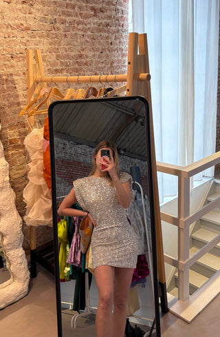 Glitter poff dress