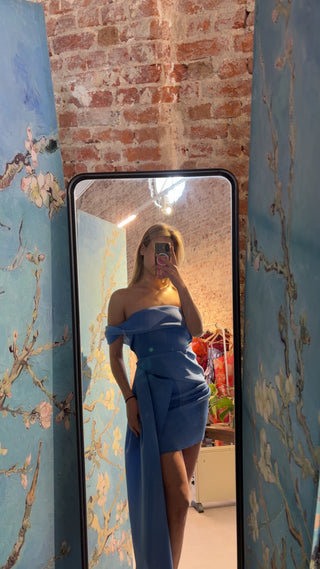 Baby bleu mini dress