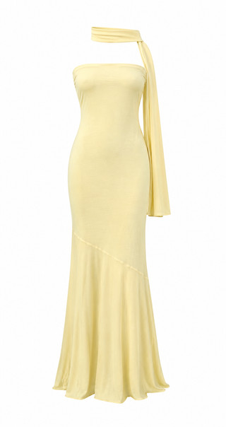long yellow peppermayo dress
