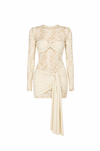 lioness beige mini dress