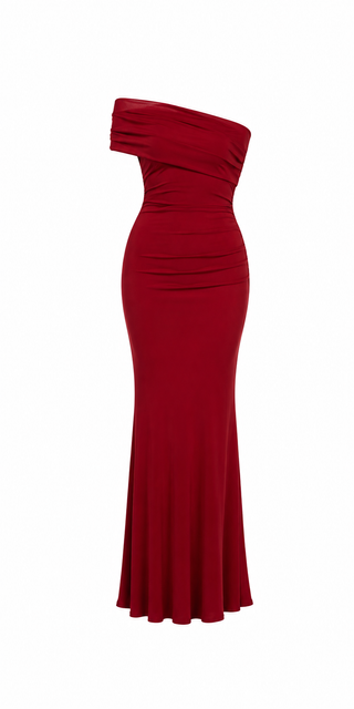 peppermayo long red dress