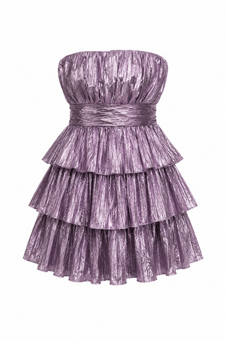 asos purple poff dress