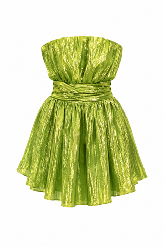 asos light green poff dress