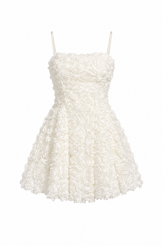 white showpo flower dress
