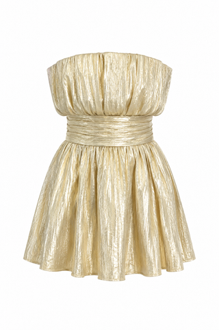 asos golden metallic dress