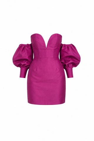 asos purple poff dress