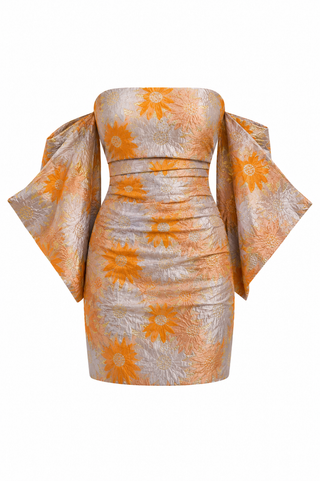 asos robe bleu orange dress