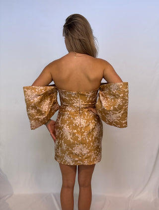 Asos brown bloom dress