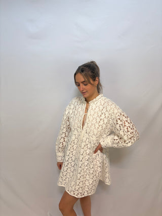 zara white flower dress