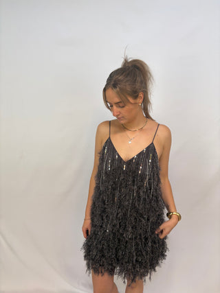 Asos black mini dress