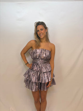 asos purple poff dress