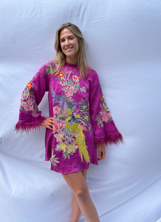 purple flower dress