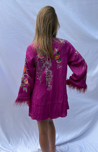 purple flower dress