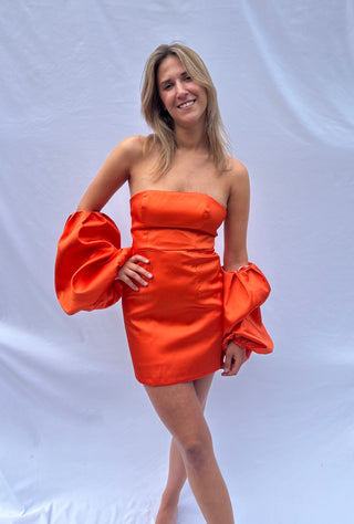 the orange poff dress 2