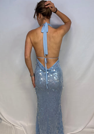 Light Blue Sequin Dress