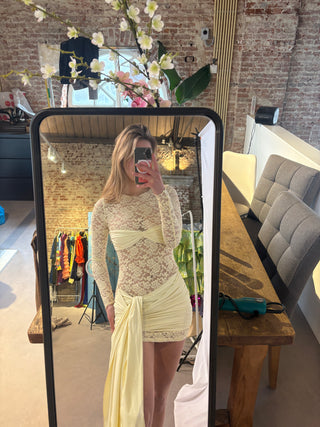 lioness beige mini dress