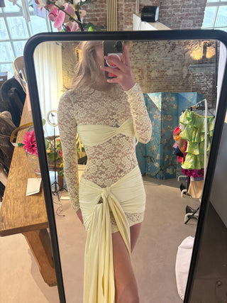 lioness beige mini dress