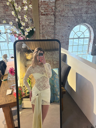 lioness beige mini dress