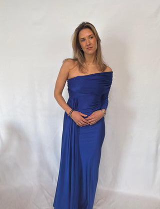 bleu long maxima dress