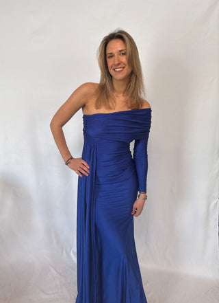bleu long maxima dress