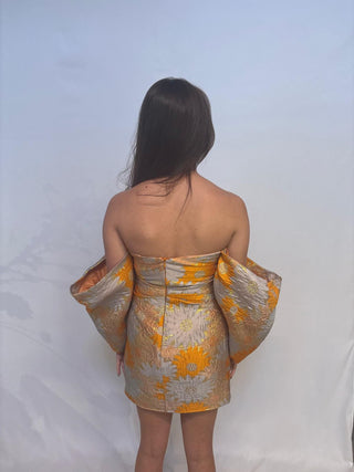 asos robe bleu orange dress